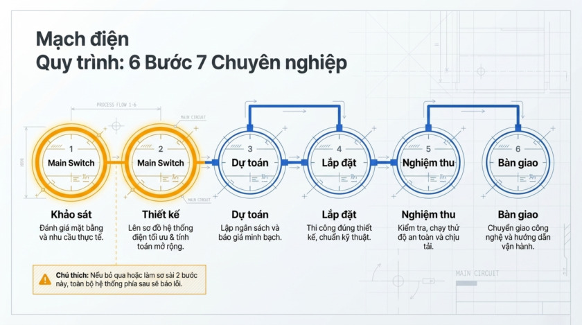 Quy trình thi công điện nhà xưởng chuyên nghiệp